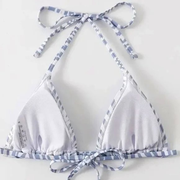 Womens stretch zebra print bikini top size L - Picture 2 of 3